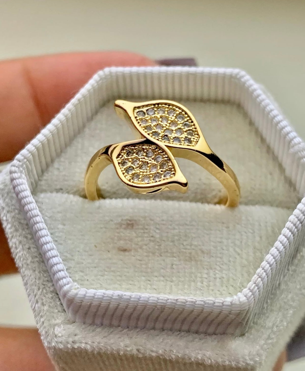S.Steel Leaf Ring