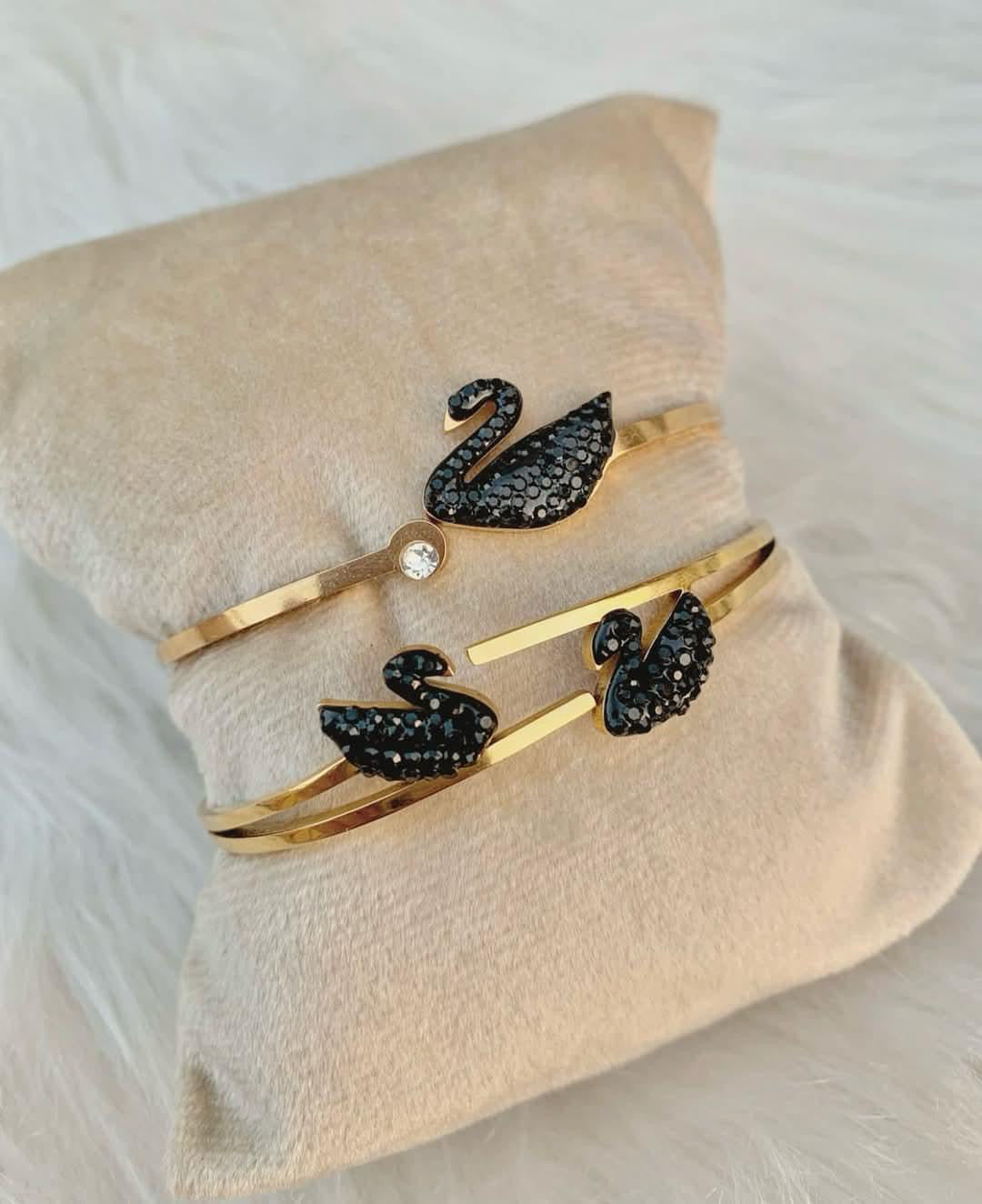 Swan Bangle Bracelet