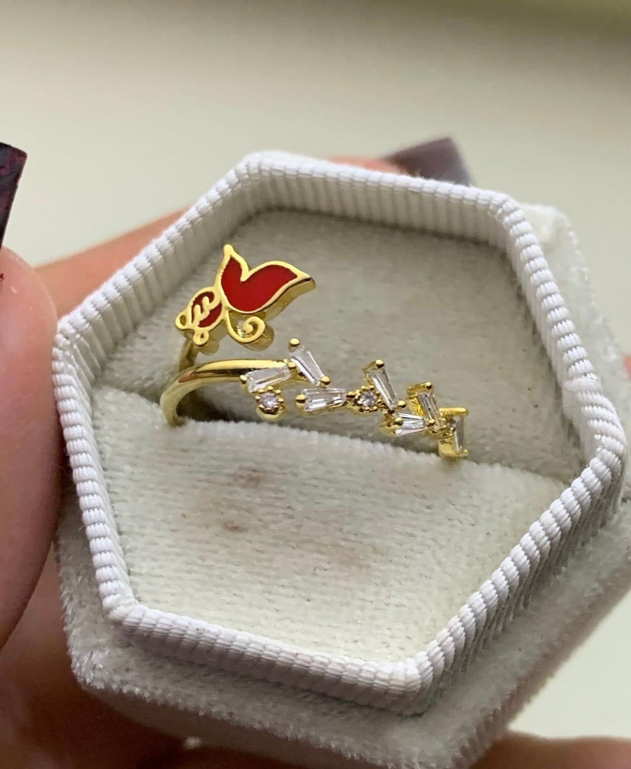 Zircon Petal Ring