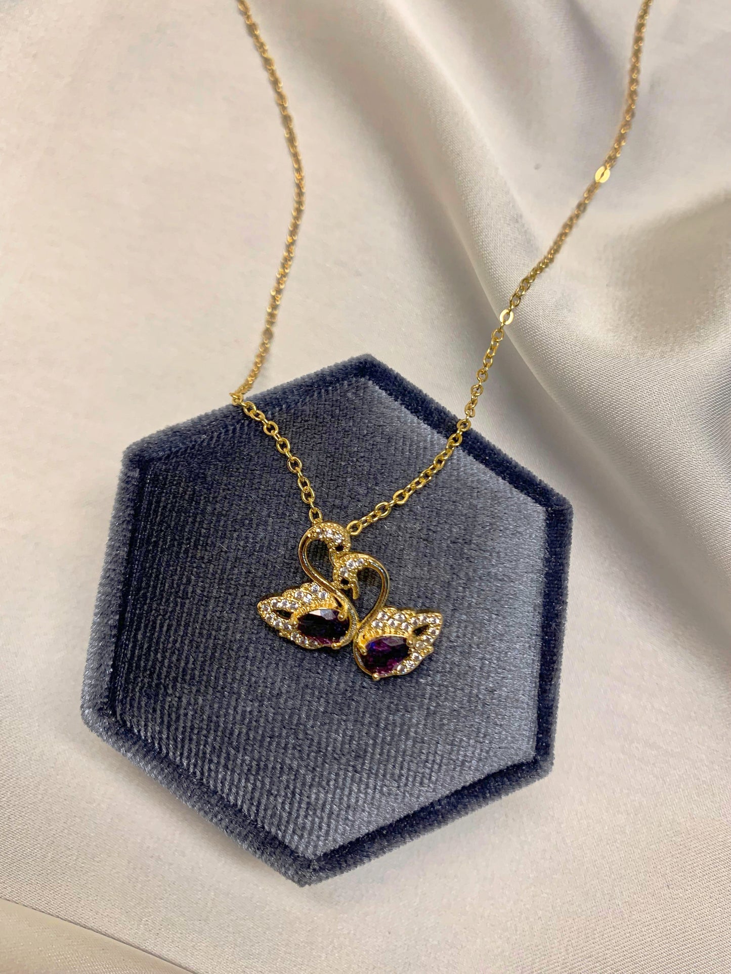Swans Pair Love Necklace