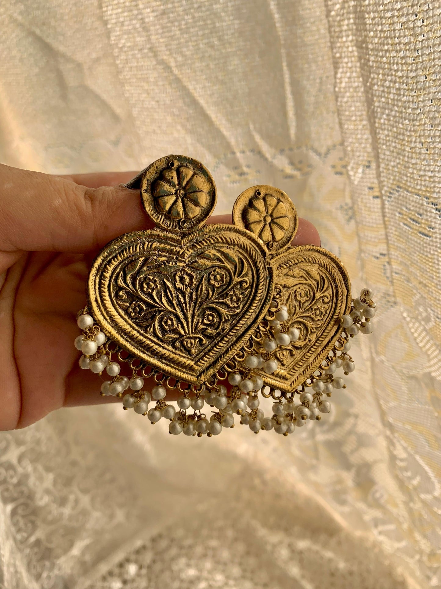 Afghani Heart Earrings AF-302