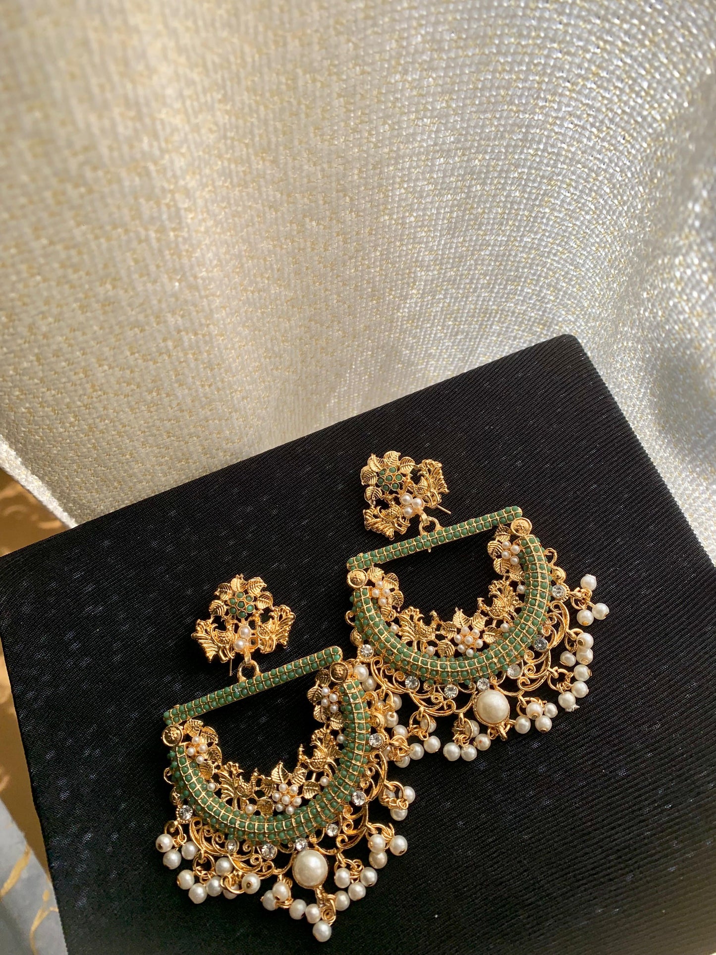 Peacock Earrings Green ER-809