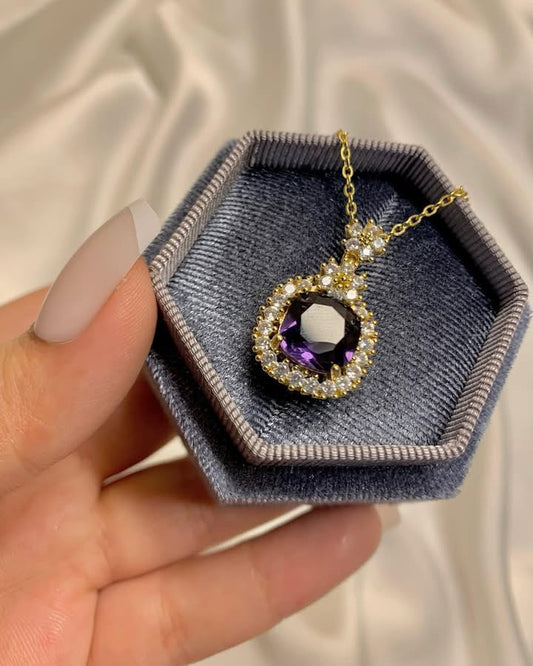 S.Steel Zircon Stone Necklace