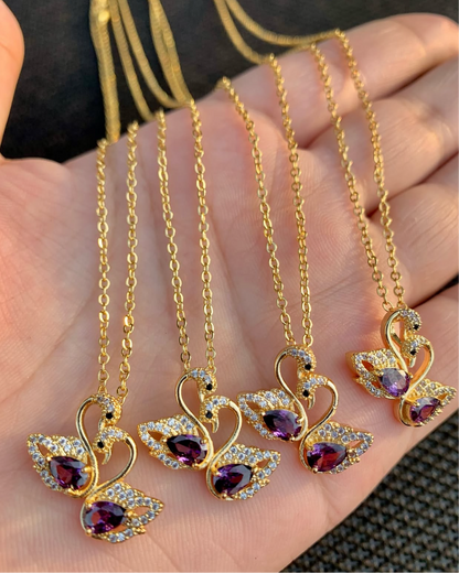 Swans Pair Love Necklace