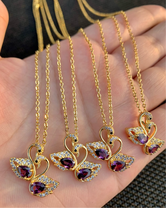 Swans Pair Love Necklace