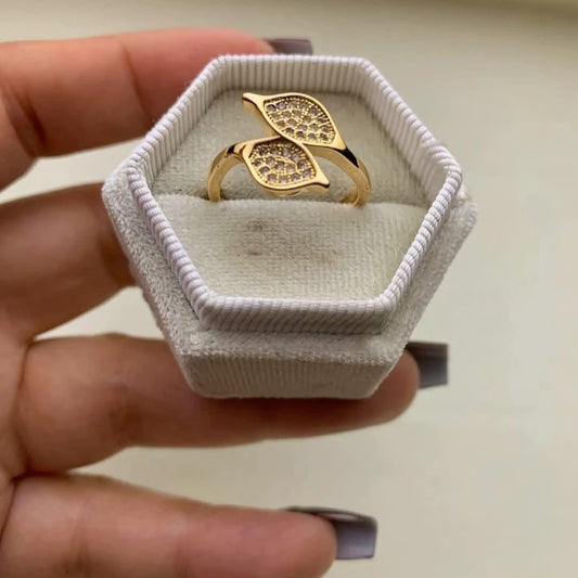 S.Steel Leaf Ring