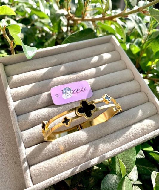 S.Steel Clover Bracelet