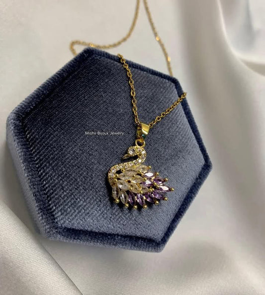 Swan Zircon Necklace