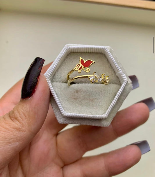 Zircon Petal Ring