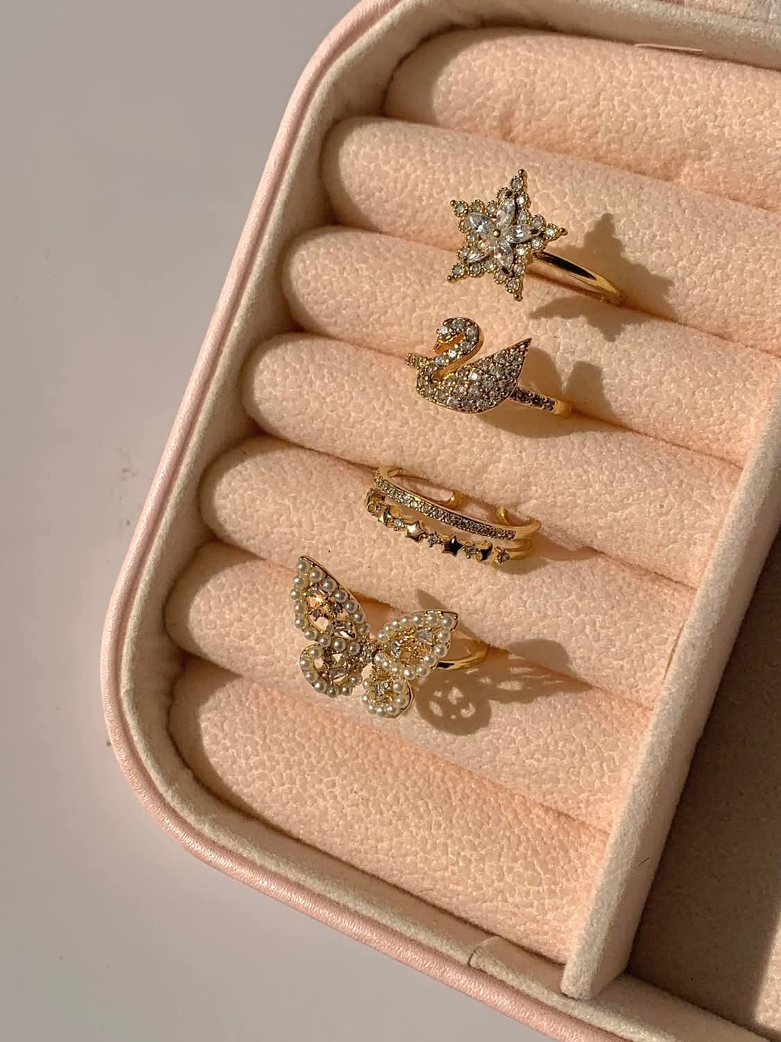 Butterfly Pearl Open Ring