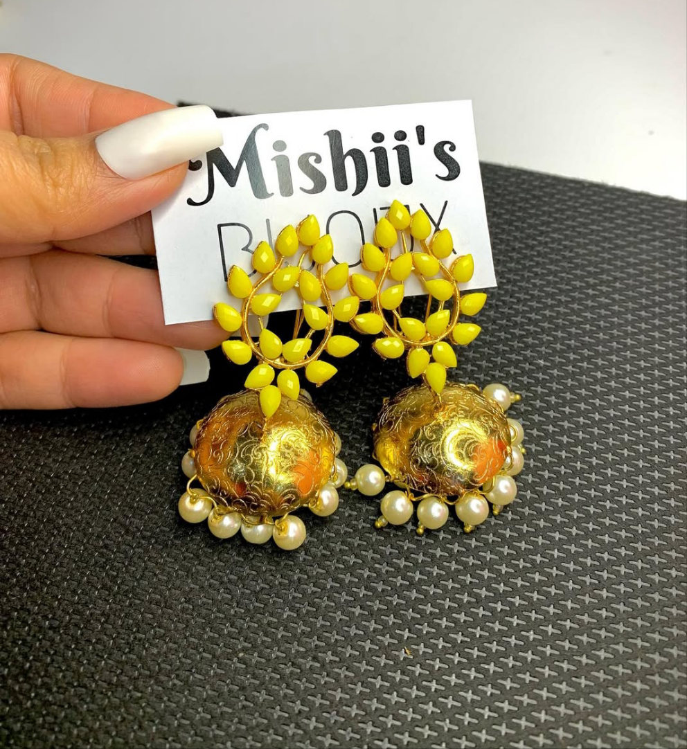 Leaf Studs Jhumkis ER-709