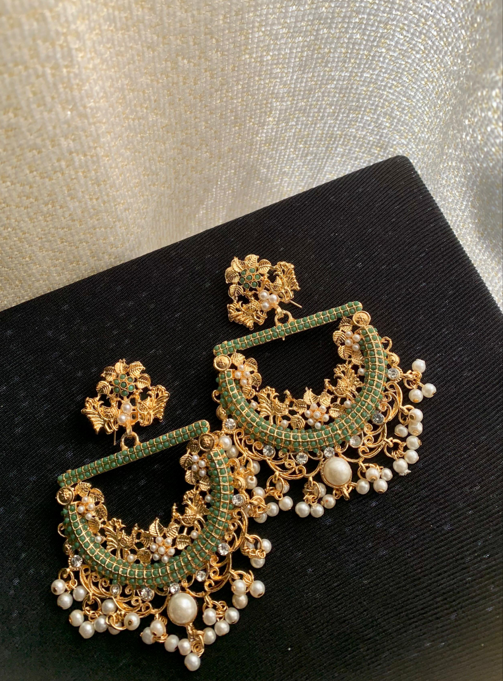 Peacock Earrings Green ER-809