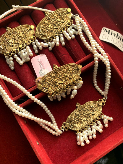 Tribal Pearls Choker Set KR-304