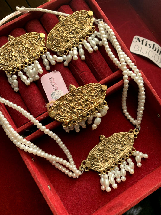 Tribal Pearls Choker Set KR-304