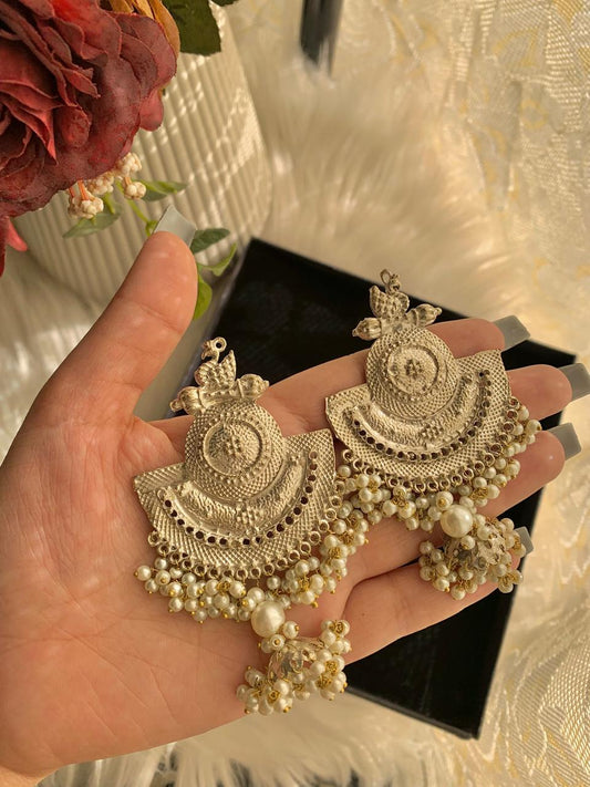 Antique Mor Silver Jhumky AF-209