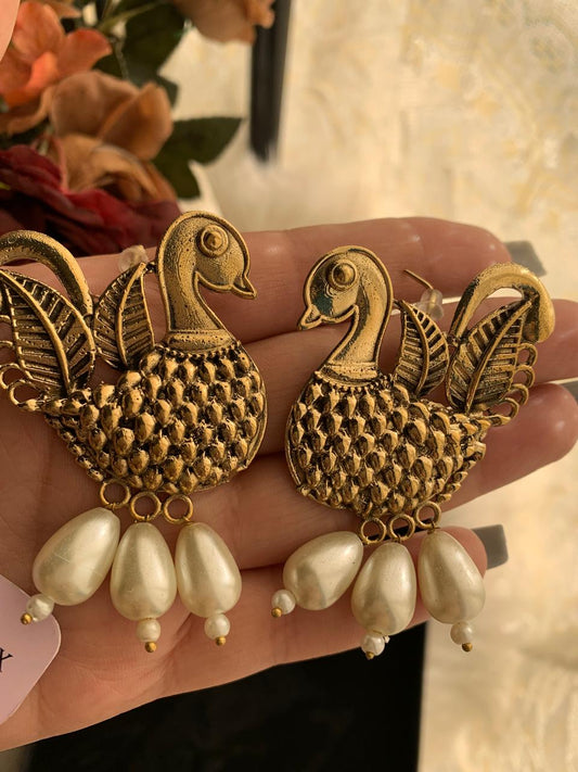 Lustrous Moor Bird Studs