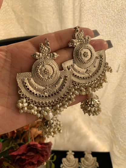 Antique Mor Silver Jhumky AF-209