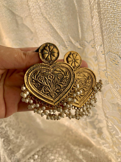 Afghani Heart Earrings AF-302