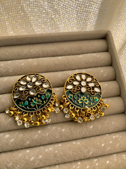 Studs Jhumki Green ER-106