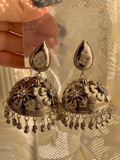 Indian Silver Jhumkay ER-802