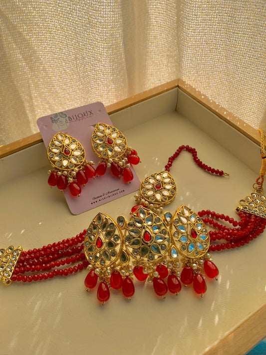 Choker Set Red KR-203